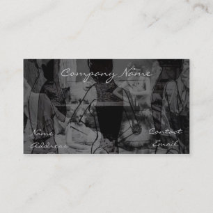 Tarjeta De Visita Señoras elegantes de la moda en gris