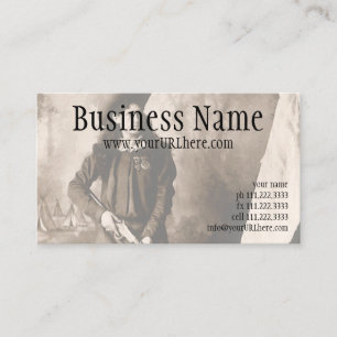 Tarjeta De Visita Señorita Annie Oakley con pistola, retrato fotográ