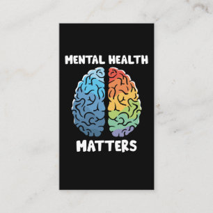 Tarjeta De Visita Sensibilización sobre la salud mental Colorida Cu