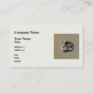 Tarjeta De Visita Sentada de gatos de tabla