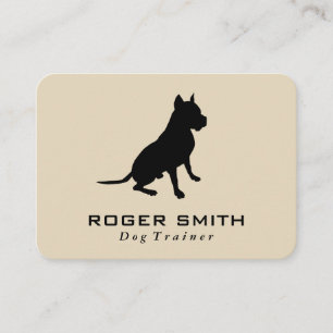 Tarjeta De Visita Sentado de perros   Formación de perros
