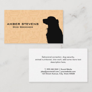 Tarjeta De Visita Sentado de perros   Patrón de baño de burbujas Dog