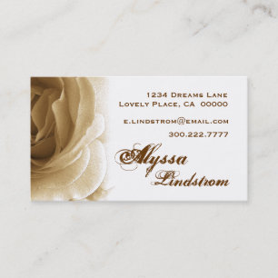 Tarjeta De Visita Sepia blanda personal y Rosa crema