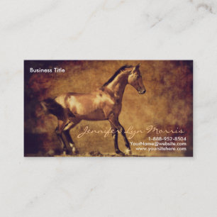 Tarjeta De Visita Sepia Toned Rustic Horse Art