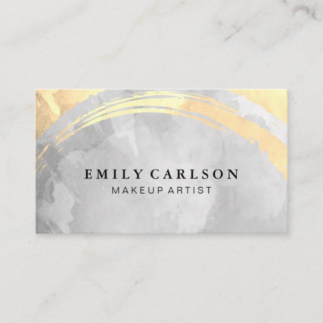 Tarjeta De Visita Sepia y acuarela gris (Anverso)