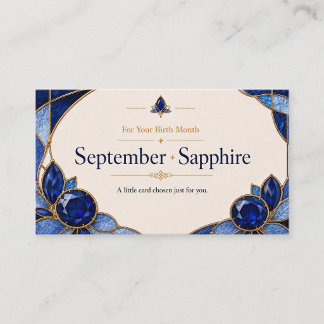 Tarjeta De Visita September Sapphire Birthstone Shop Card