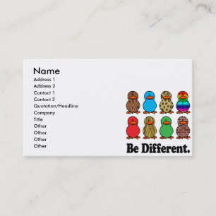 Tarjeta De Visita ser diferente patrón divertido patito patos