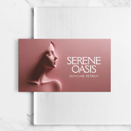 Tarjeta De Visita Serene Beauty Skincare, Masaje, Spa Pink