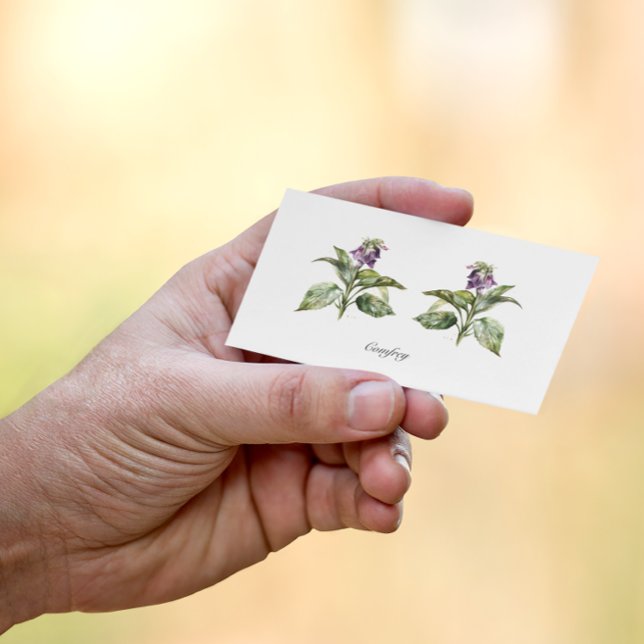 Tarjeta De Visita Serene Watercolor Comfrey, personalizado (Subido por el creador)