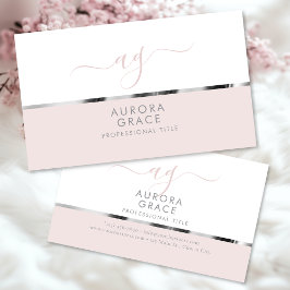 Tarjeta De Visita Serenidad de plata blanca