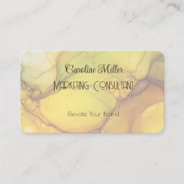 Tarjeta De Visita Serenidad en formas de flujo abstracto verde