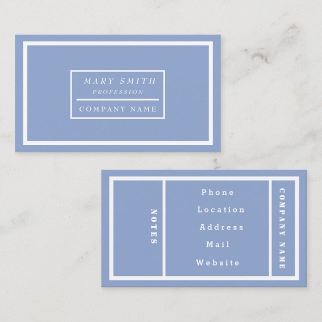 Tarjeta De Visita Serenidad Moderna Simple (Anverso / Reverso)