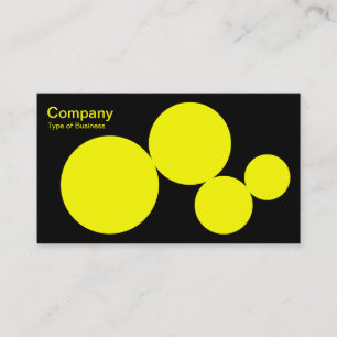 Tarjeta De Visita Serie Círculo - Amarillo sobre negro