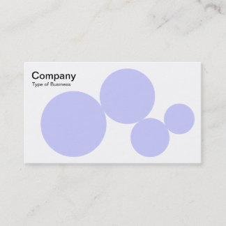 Tarjeta De Visita Serie Círculo - Polvo azul sobre blanco