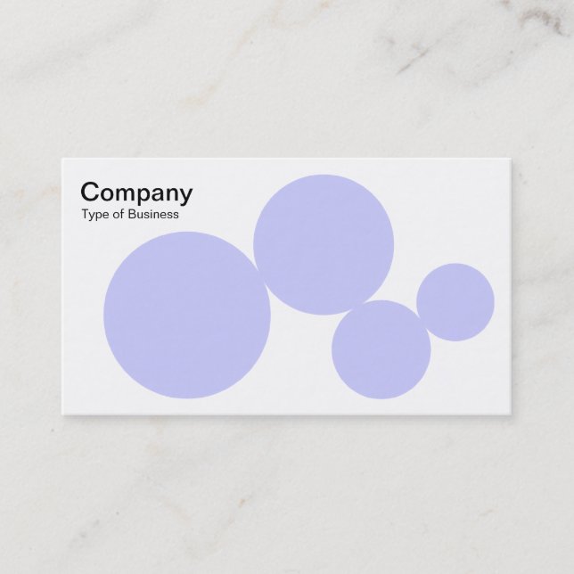 Tarjeta De Visita Serie Círculo - Polvo azul sobre blanco (Anverso)