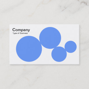Tarjeta De Visita Serie de Círculos - Azul Bebé sobre Blanco