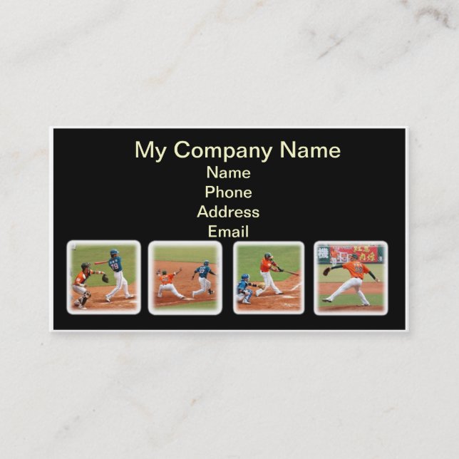 Tarjeta De Visita Serie de imágenes del béisbol (Anverso)