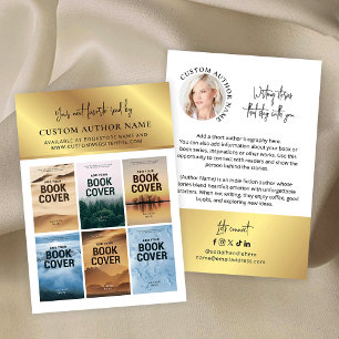 Tarjeta De Visita Serie de Libros del Autor Fotocolage Blanco y Dora