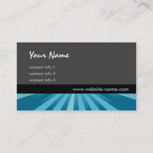 Tarjeta De Visita Serie del resplandor - azul