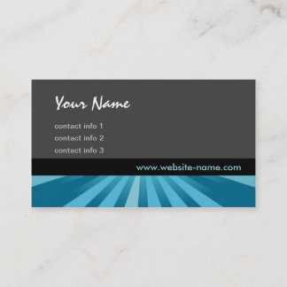 Tarjeta De Visita Serie del resplandor - azul