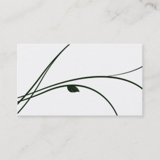 Tarjeta De Visita Serie floral - 02 - blanco/verde