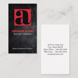 Tarjeta De Visita Serio grande   Textura negra