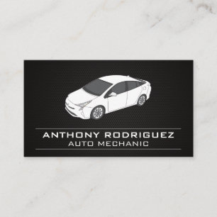 Tarjeta De Visita Servicio automático   Automóvil blanco