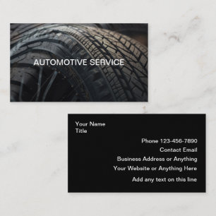 Tarjeta De Visita Servicio Automotriz Clásico Simple