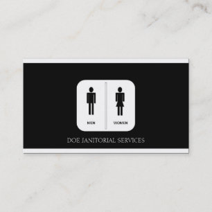 Tarjeta De Visita Servicio B/W del portero/del guardián/de la criad