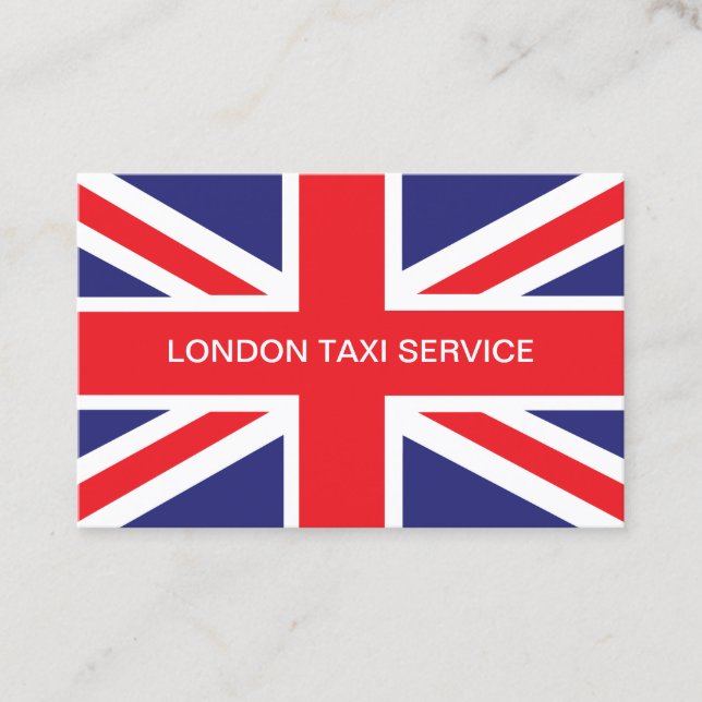 Tarjeta De Visita Servicio BRITÁNICO del taxi de Londres (Anverso)