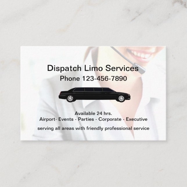 Tarjeta De Visita Servicio con clase lateral doble del coche del (Anverso)
