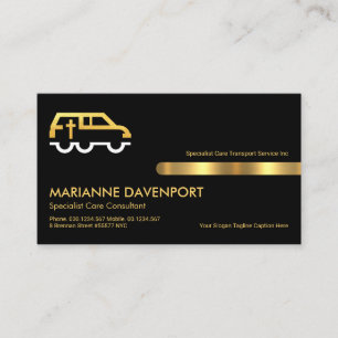 Tarjeta De Visita Servicio conmemorativo de la línea de raya de oro