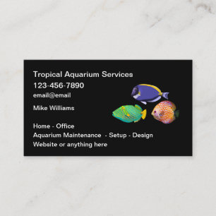 Tarjeta De Visita Servicio de Acuario Biólogo Marino