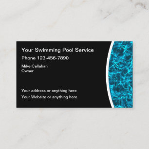 Tarjeta De Visita Servicio de agua de la piscina