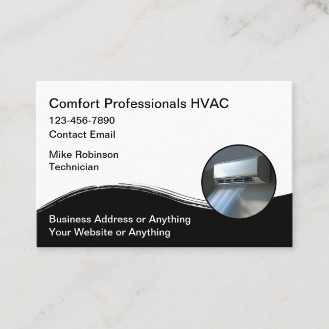 Tarjeta De Visita Servicio de aire acondicionado HVAC (Anverso)