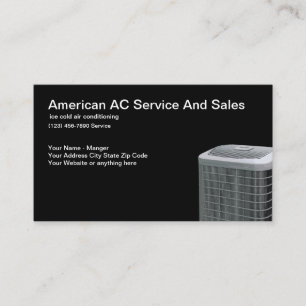 Tarjeta De Visita Servicio De Aire Acondicionado Y Ventas