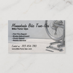Tarjeta De Visita Servicio de ajuste y reparación de bicicletas móvi