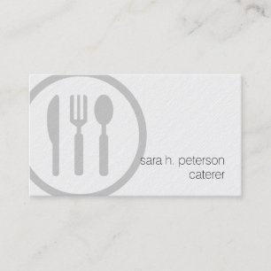 Tarjeta De Visita Servicio de Alimentos de Icono de Cubertería Negri