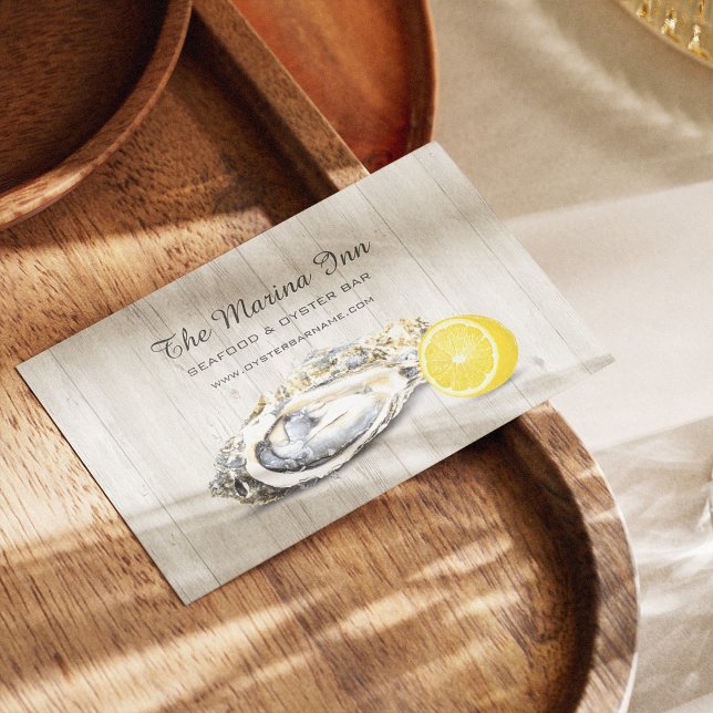 Tarjeta De Visita Servicio de Alimentos Náuticos para el Astillero d (Oyster Roast Seafood Nautical Food Service Business Card)