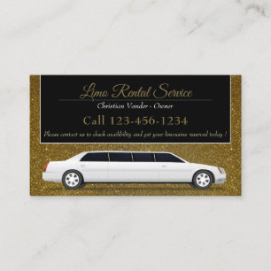 Tarjeta De Visita Servicio De Alquiler Y Conductor De Limo   Purpuri