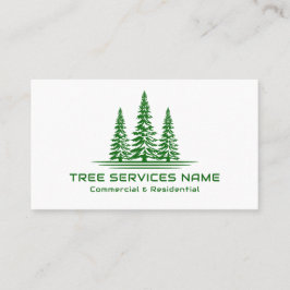 Tarjeta De Visita Servicio de árbol con logotipo de árbol moderno