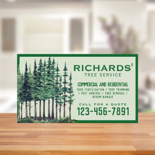 Tarjeta De Visita Servicio de árbol paisajístico profesional