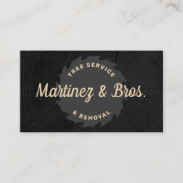 Tarjeta De Visita Servicio de árbol y barra circular de eliminación