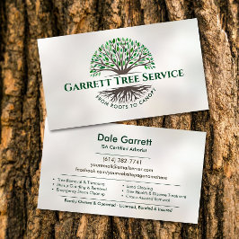 Tarjeta De Visita Servicio de Árboles Arborista Profesional