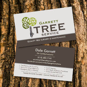 Tarjeta De Visita Servicio de árboles arborista profesional 