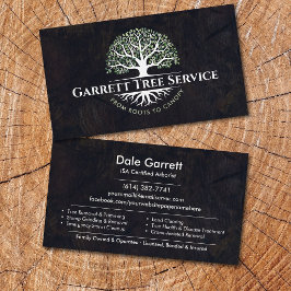 Tarjeta De Visita Servicio de Árboles Arborista Profesional