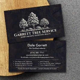 Tarjeta De Visita Servicio de árboles arborista profesional