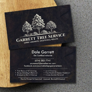 Tarjeta De Visita Servicio de árboles arborista profesional 