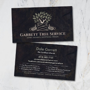 Tarjeta De Visita Servicio de árboles arborista profesional
