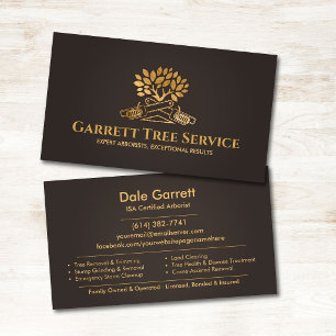 Tarjeta De Visita Servicio de árboles arborista profesional